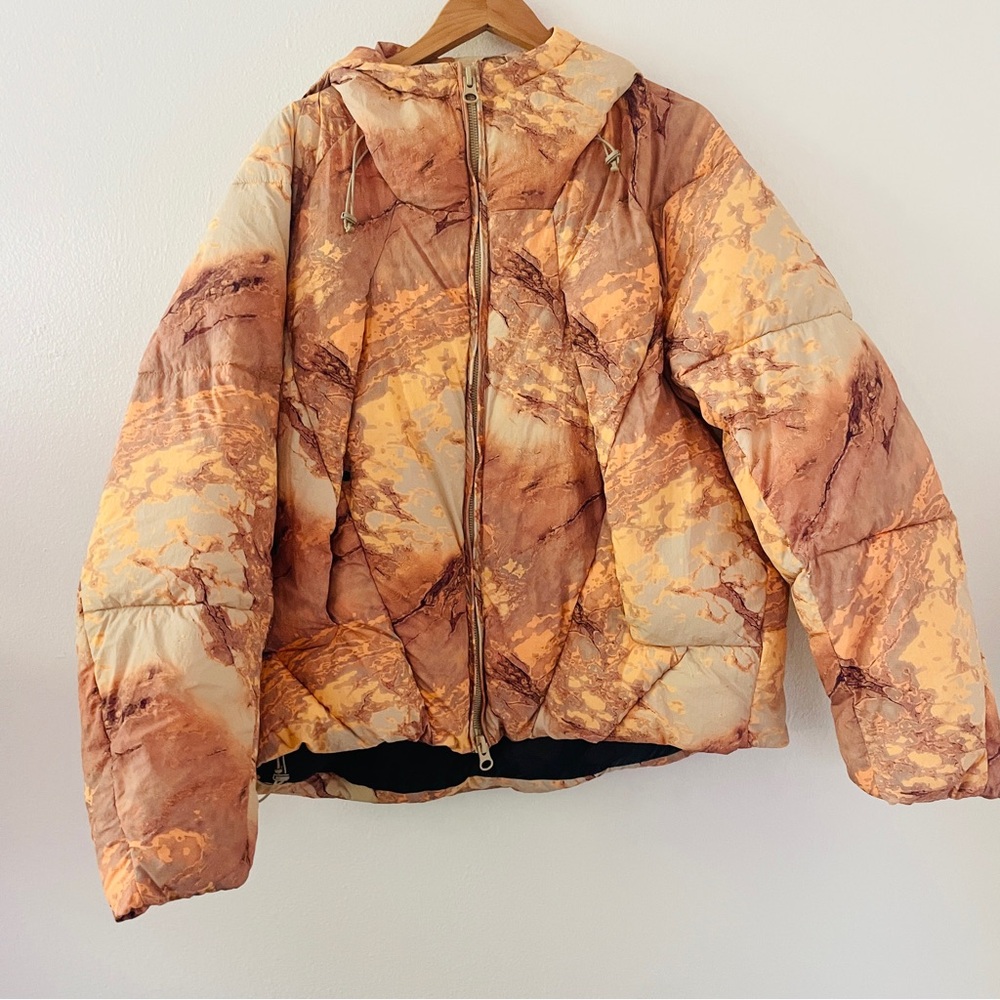 Zara Men Orange Desert Camouflage Puffer Jacket
